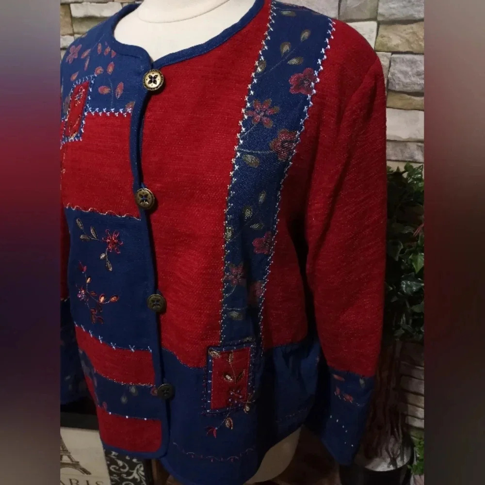 Napa Valley Embroidered Jacket Vintage Rare Large